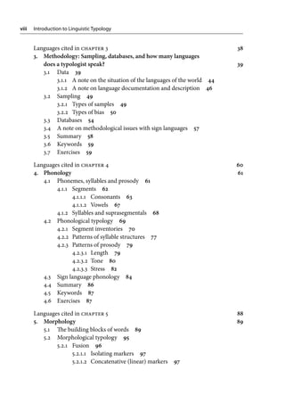Typologist An Introduction To Linguistic Typology Viveka Velupillai | PDF