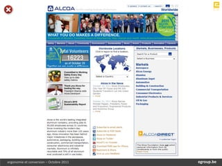 ergonomie et conversion – Octobre 2011       egroup.be
                                         www.egroup.be
 