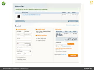 ergonomie et conversion – Octobre 2011       egroup.be
                                         www.egroup.be
 