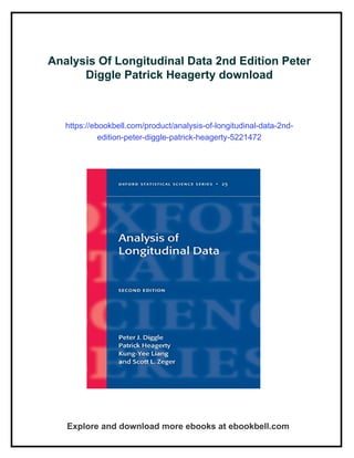 Analysis Of Longitudinal Data 2nd Edition Peter Diggle Patrick Heagerty ...