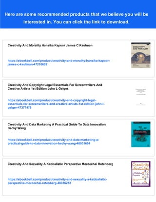 Creativity And Crime A Psychological Analysis 1st David H Cropley ...