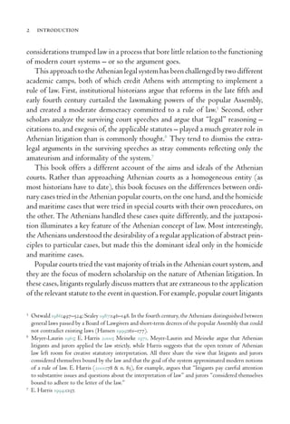 Law And Justice In The Courts Of Classical Athens Adriaan Lanni | PDF