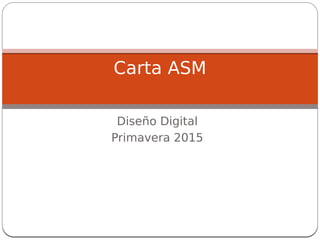 Diseño Digital
Primavera 2015
Carta ASM
 