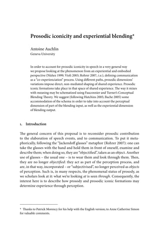 Prosody And Iconicity Sylvie Hancil Daniel Hirst | PDF