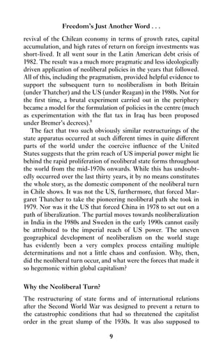 A Brief History Of Neoliberalism David Harvey | PDF