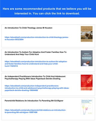 An Introduction To Child Development 3rd Edition Thomas Keenan | PDF