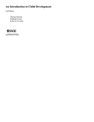 An Introduction To Child Development 3rd Edition Thomas Keenan | PDF