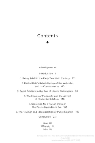 Rosid Ridka The Making Of Salafism Islamic Reform In The Twentieth Century Henri ...