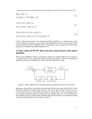 Fuzzy Control Design for a DC-DC Buck Converter based on Recursive ...