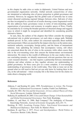 Edward Bulkeley Cities And Global Governance New Sites For International Relations Mark ...