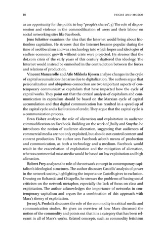 Marx In The Age Of Digital Capitalism Christian Fuchs Vincent Mosco Eds ...