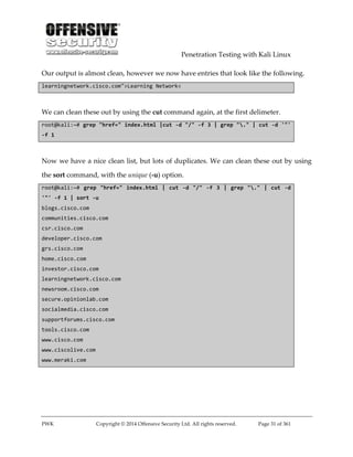 Penetration Testing With Kali Linux V101 Offensive Security | PDF