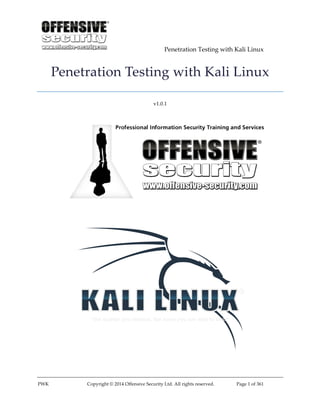 Penetration Testing With Kali Linux V101 Offensive Security | PDF