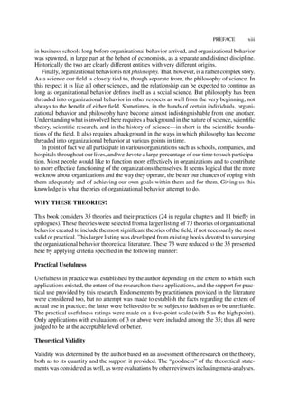 Organizational Behavior 4 From Theory To Practice John B Miner | PDF