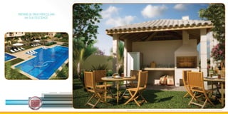 Perspectiva ilustrada da churrasqueira




PREPARE-SE PARA MERGULHAR
     NA SUA FELICIDADE.




                                              Perspectiva ilustrada das piscinas




                                          *
        Co                              ivo
                                     rit
        *




          nfo
             r   me M         es c
                     emorial D

                                                                                   Paisagismo meramente ilustrativo. O empreendimento será entregue com a vegetação implantada por meio de mudas, conforme especificação do projeto paisagístico.
 