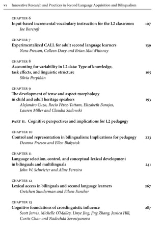 Innovative Research And Practices In Second Language Acquisition And ...