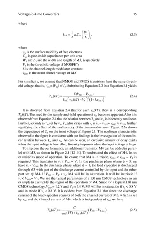 Cmos Vt Formula Cmos Timemode Circuits And Systems Fundamentals And Applications Fei ...
