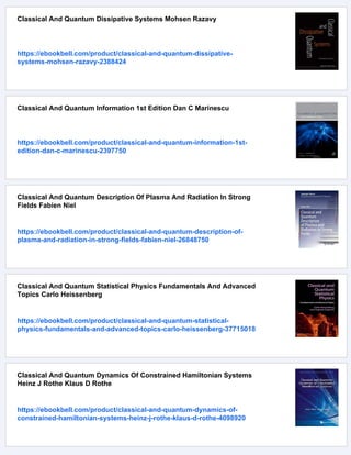 Classical And Quantum Parametric Phenomena Oded Zilberberg Alexander ...