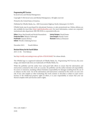 Programming Wcf Services 4th Edition Juval Lwy Michael Montgomery | PDF