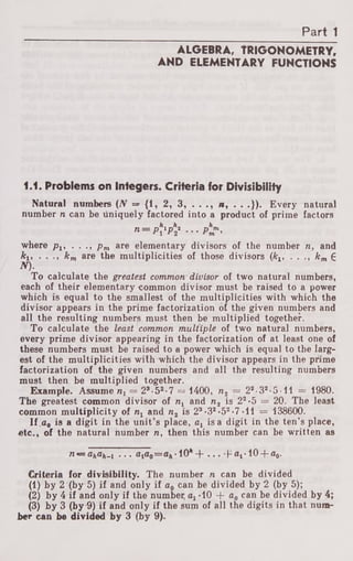 Problems In Mathematics With Hints And Solutions V Govorov P Dybov | PDF
