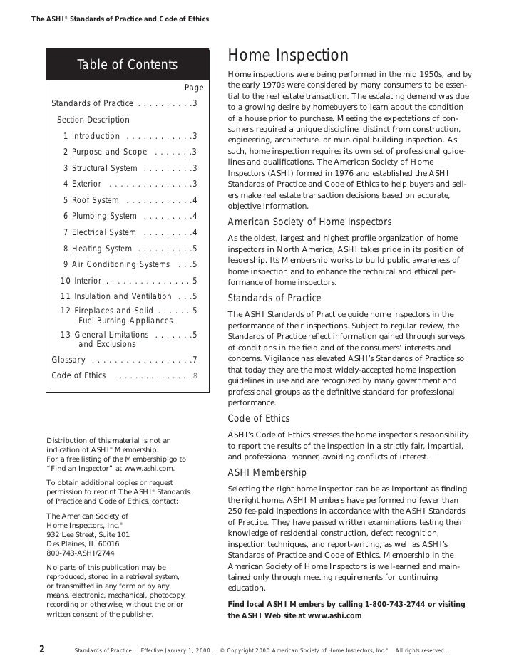 Ashi Home Inspector Training Curriculum – SECHE