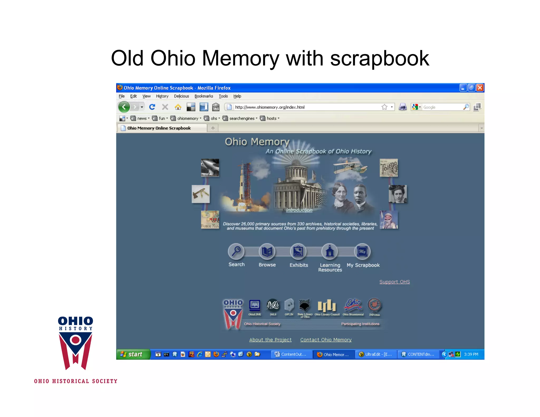 Old Ohio Memory with scrapbook
 