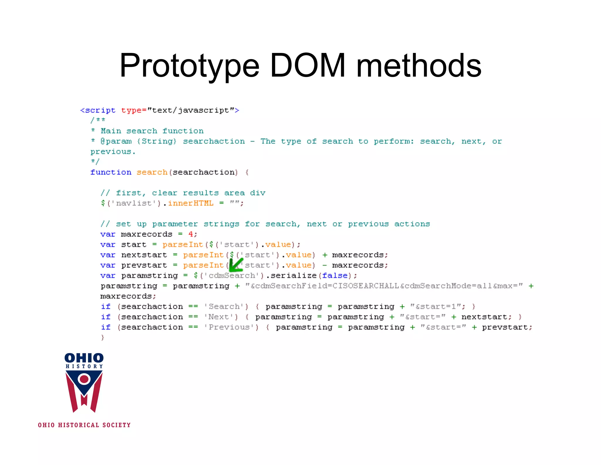 Prototype DOM methods
 