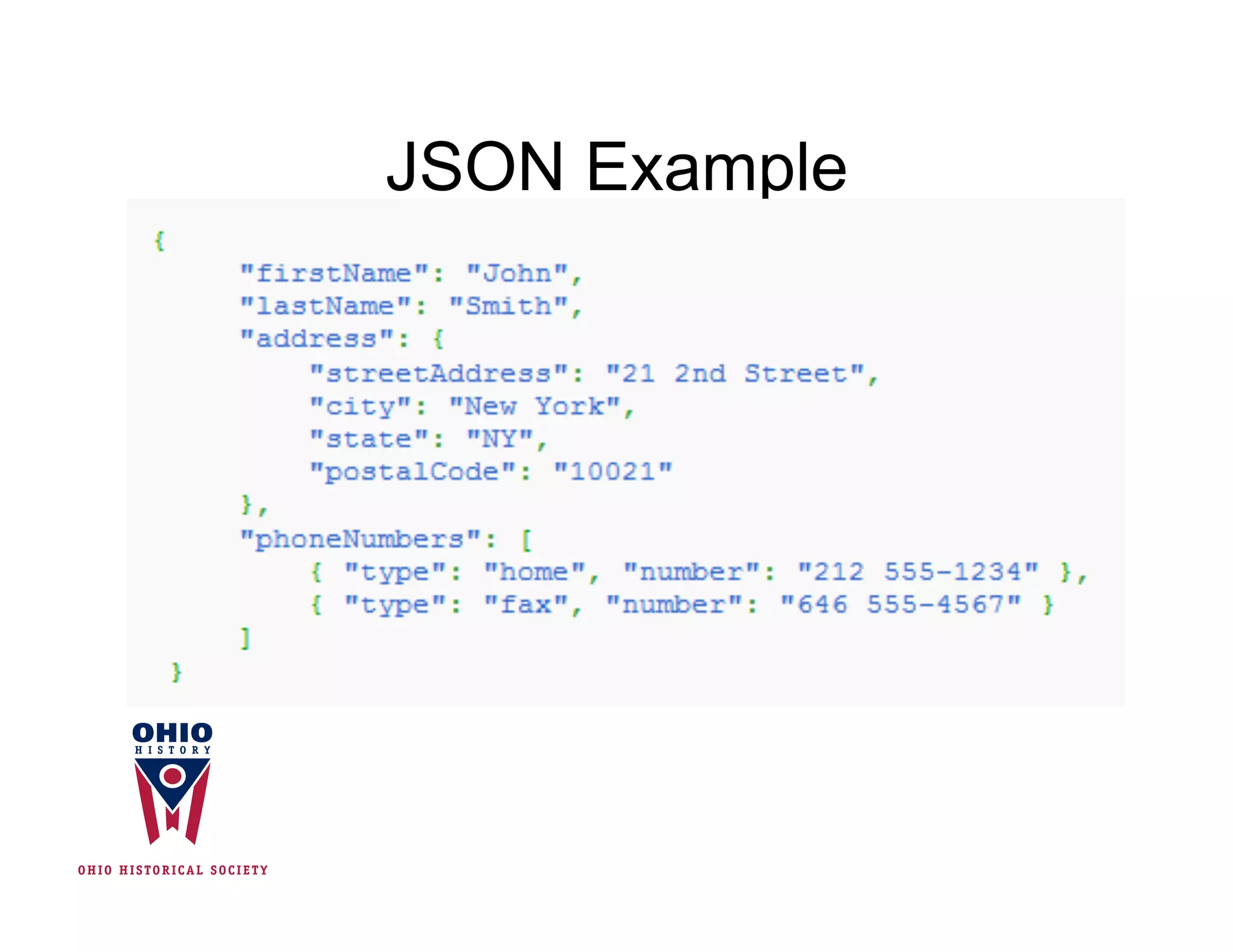 JSON Example
 
