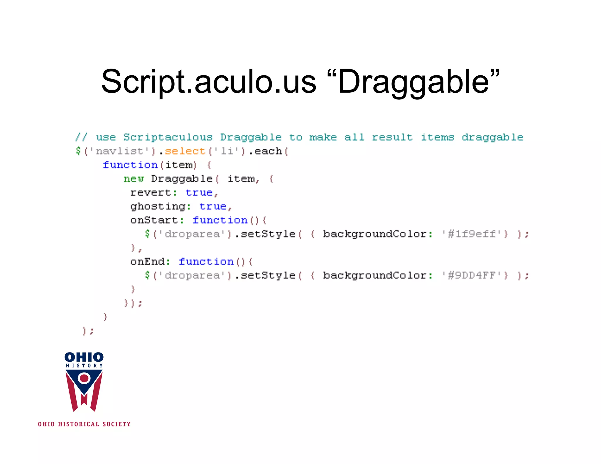 Script.aculo.us “Draggable”
 