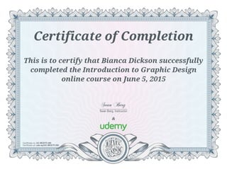 BD - Certificate of Completion - Introduction to Graphic Design