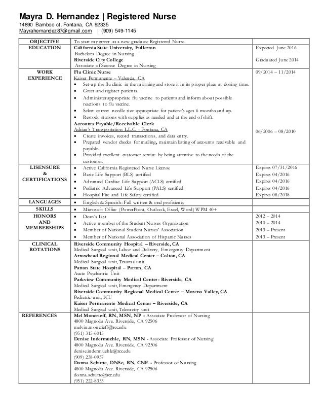 rn resume