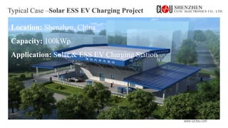 www.szclou.com
Typical Case –Solar ESS EV Charging Project
Location: Shenzhen, China
Capacity: 100kWp
Application: Solar & ESS EV Charging Station
 