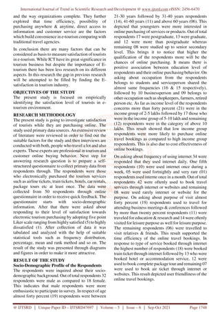 E Tourism A Study of Tourist Satisfaction | PDF
