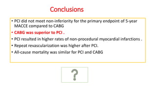 excel TRIAL PTCA vs CABG biggest trial | PPTX