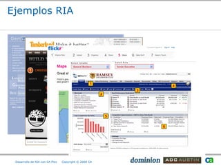 Ejemplos RIA




 Desarrollo de RIA con CA Plex   Copyright © 2008 CA
 
