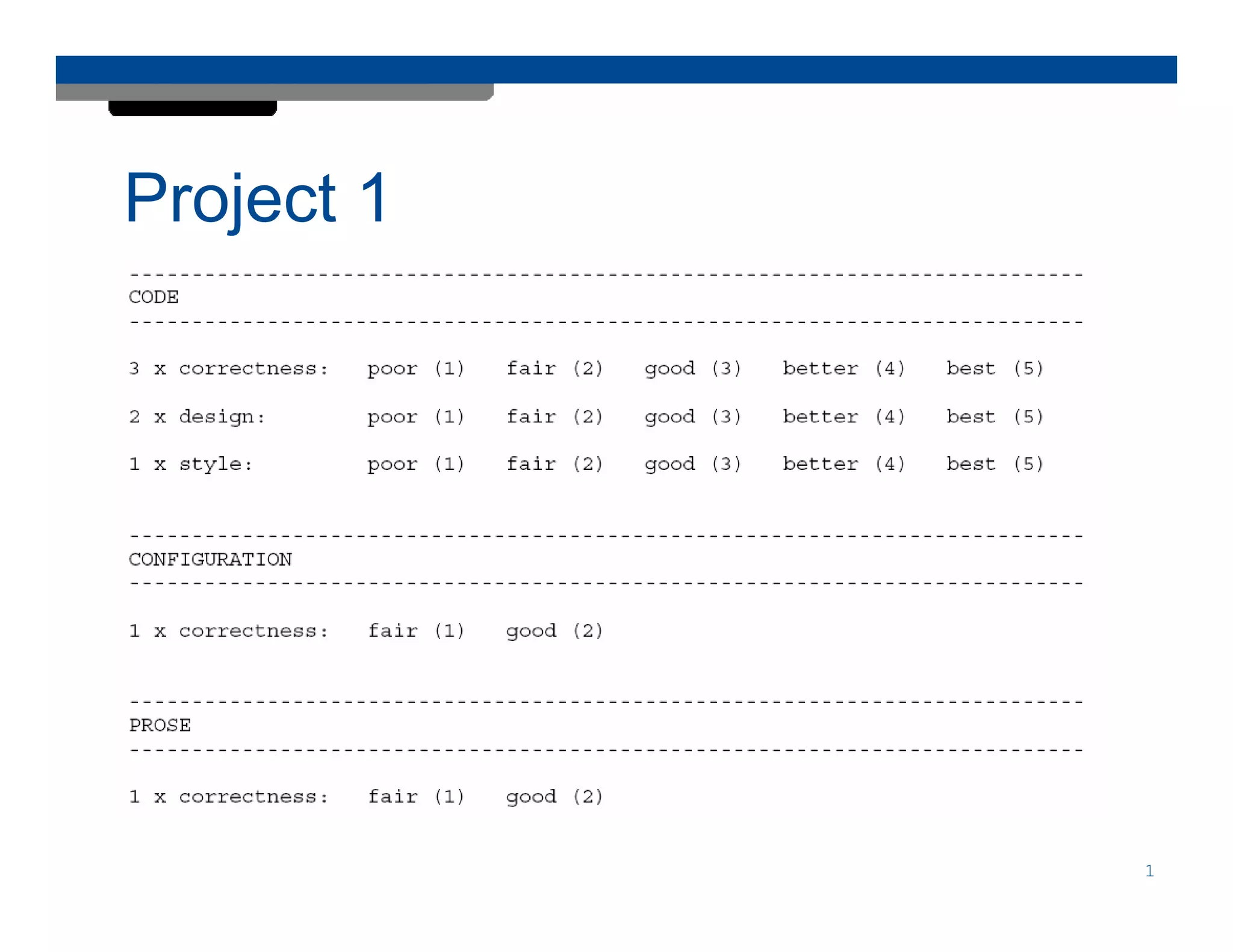 Project 1




            1
 