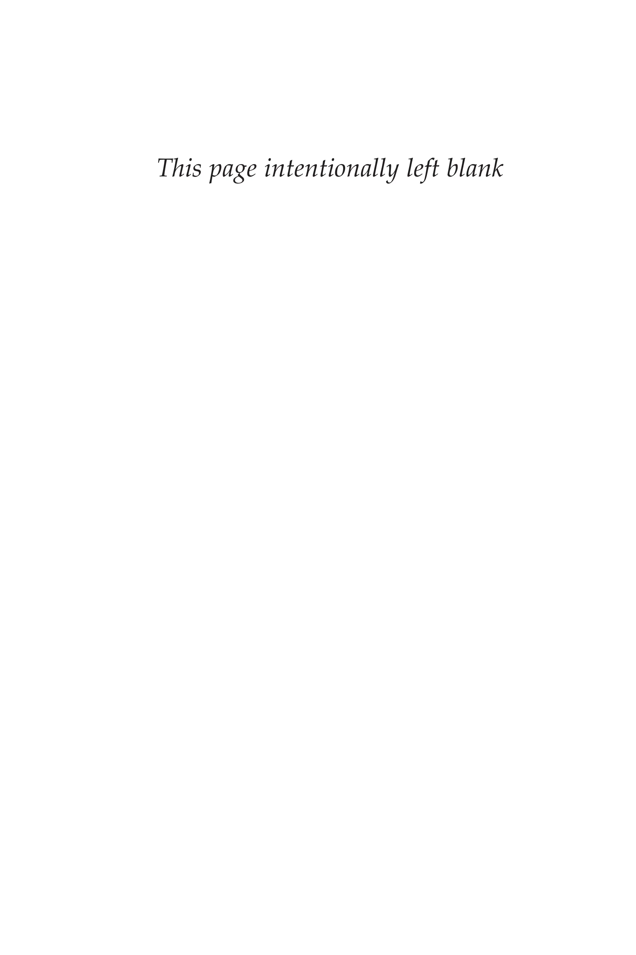 This page intentionally left blank
 