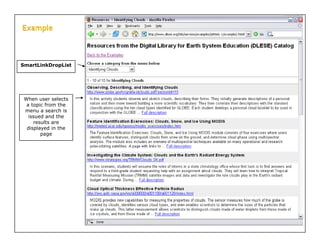 SmartLinkDropList




 When user selects
  a topic from the
 menu a search is
   issued and the
     results are
  displayed in the
        page
 