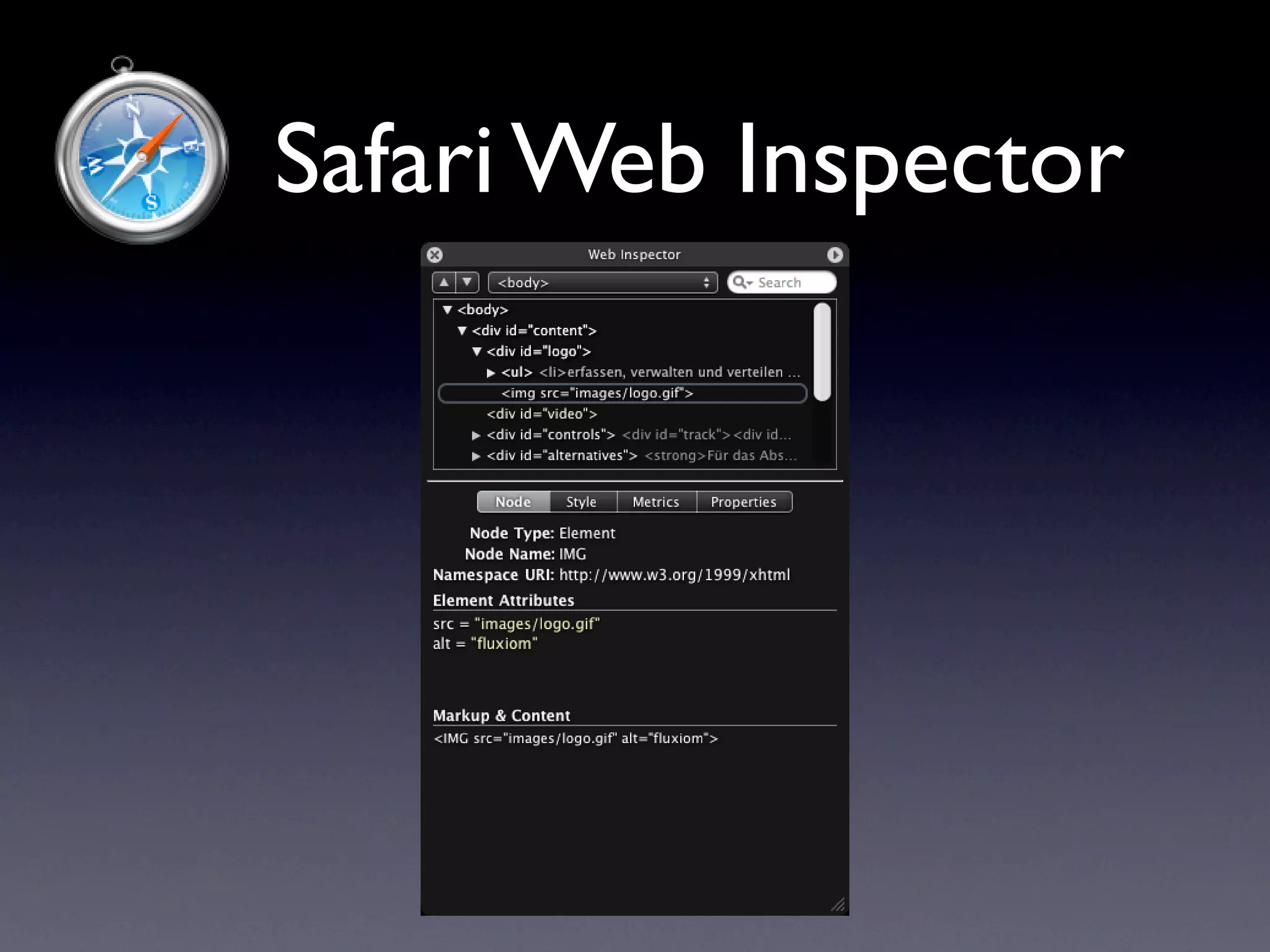 Safari Web Inspector
 