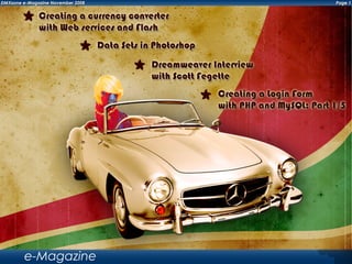 DMXzone e-Magazine November 2008   Page 1




        e-Magazine
 
