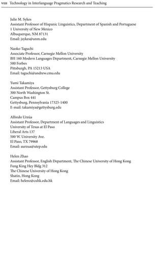 Technology In Interlanguage Pragmatics Research And Teaching Naoko ...
