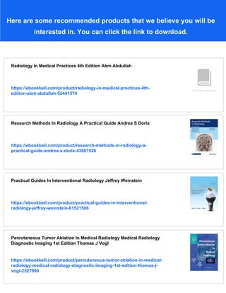 Radiology In Medical Practice A B M Abdullah | PDF