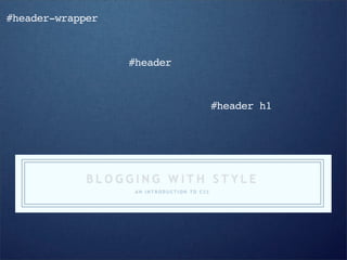 #header-wrapper



                  #header



                            #header h1
 