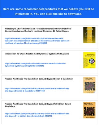 Chaos Fractals And Complexity Tassos Bountis Filippos Vallianatos | PDF