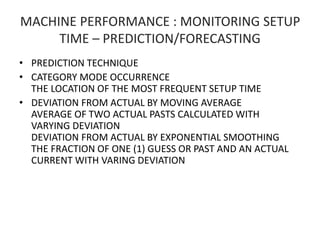 Production - Reducing Machine Setup Time - IEM | PPT