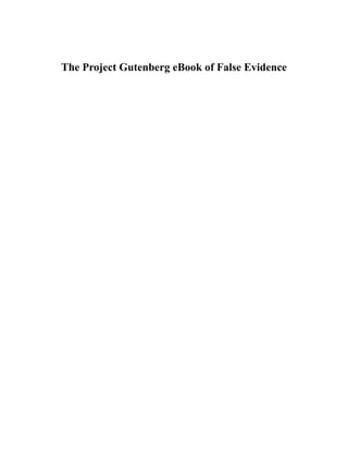 The Project Gutenberg eBook of False Evidence
 