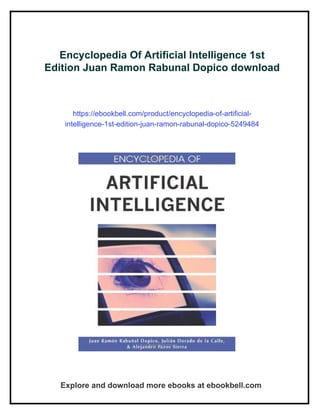 Encyclopedia Of Artificial Intelligence 1st Edition Juan Ramon Rabunal ...