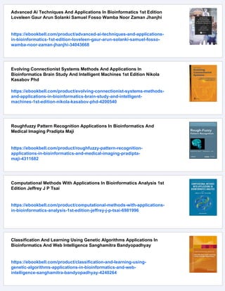 Bioinformatic Algorithms Machine Bioinformatics Applications In Life And Environmental Sciences Fulekar ...