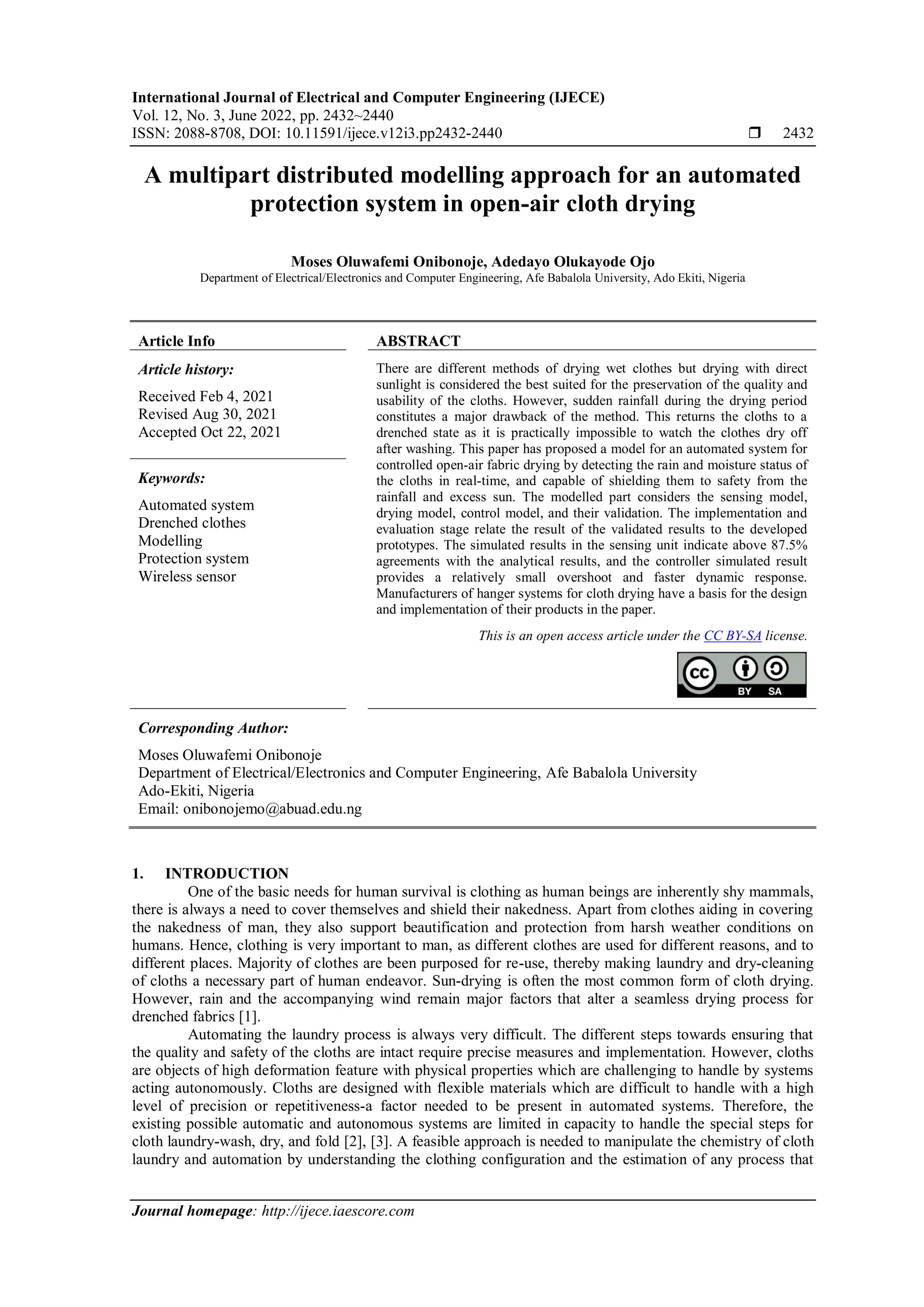 A multipart distributed modelling approach for an automated protection ...