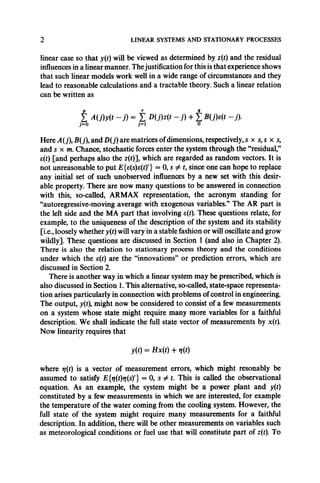 The Statistical Theory Of Linear Systems E J Hannan Manfred Deistler | PDF